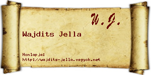 Wajdits Jella névjegykártya